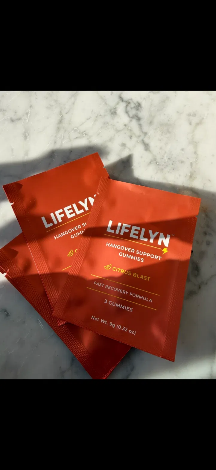 LIFELYN Citrus Blast gummies pack on marble